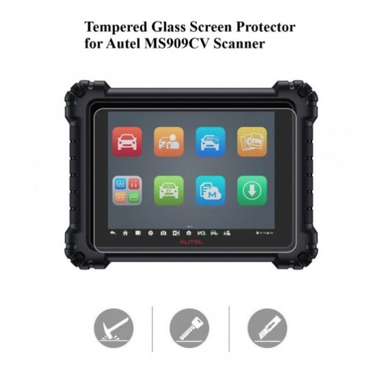 Tempered Glass Screen Protector Cover for Autel MaxiSYS MS909CV - Click Image to Close